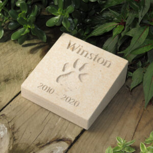 Forever in Stone Paw Print (No Ashes) - Your Pet's Personalised Pawprint Included