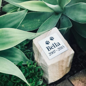 Rockface Sandstone Outdoor Pet Urn (Personalised Pawprint can be added)