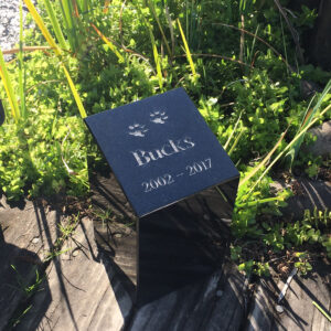 Polished Granite Outdoor Pet Urn (Personalised pawprint can be added)