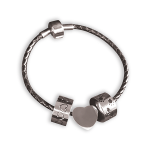 Bracelet with 3 charms (all can hold ashes)