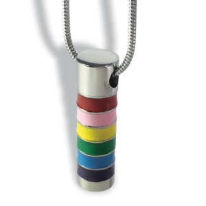 Rainbow Cylinder Pendant & Chain