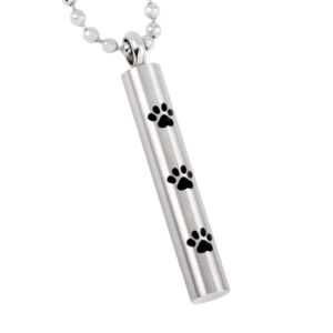 Paws Cylinder Pendant & Snake Chain