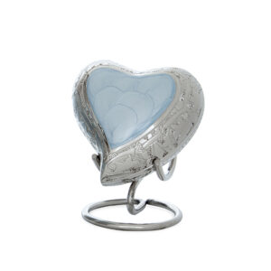 Heart Keepsake (Blue/Polished Nickel)