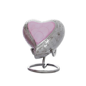 Heart Keepsake (Pink/Polished Nickel)