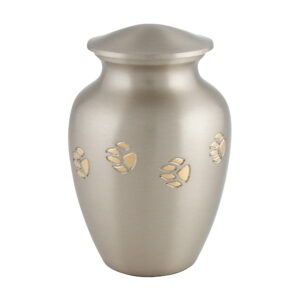 Chetan Paw Tracks Pet Urn with Antique Finish (Pewter/Bronze) Only 1 Small and 2 Medium Left