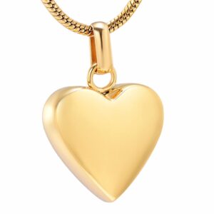 Classic Heart Pendant (Gold Colour) & Chain
