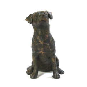 Jack Russell Urn - Cold Cast Resin in Bronze Finish