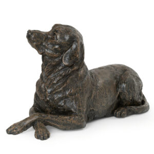 Labrador Urn - Cold Cast Resin in Bronze Finish