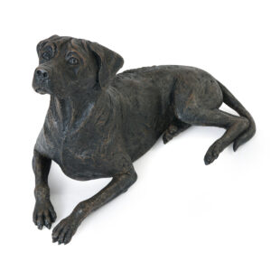 Rhodesian Ridgeback Urn - Cold Cast Resin in Bronze Finish