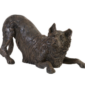 Border Collie Urn (Large) - Cold Cast Resin in Bronze Finish