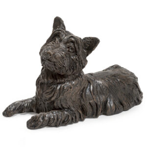 Westie Urn - Cold Cast Resin in Bronze Finish
