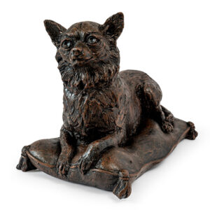 Chihuahua Urn - Cold Cast Resin in Bronze Finish