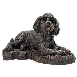 Moodle/Poodle/Schmoodle/Cockapoo Urn - Cold Cast Resin in Bronze Finish