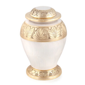 Designer Eldaha Urn (Ivory/Gold)