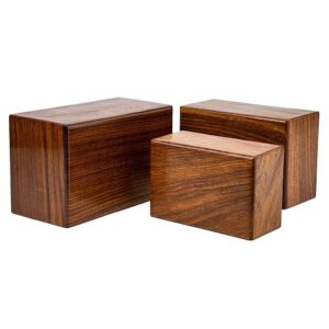 Timber Pet Urn with Screw Base (Plain)