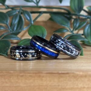 Your Loved One's Ashes into Unisex Ceramic Rings