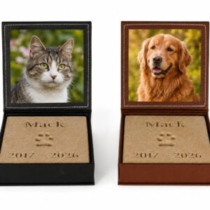 Stone Paw Impression with your Loved One's Pawprint/Name Displayed in a  Photo Case