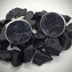 Stainless Steel Cufflinks with Your Loved One's Ashes - Your Choice of Colour