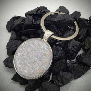 Your Own Unique Keyring with Your Loved One's Ashes - Your Choice of Colour