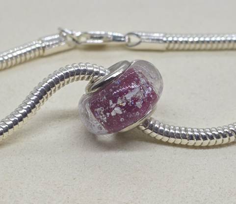 pearl burgundy glass-look pet ashes memorial bead Brisbane