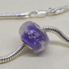 pearl purple glass-look pet ashes memorial bead Brisbane