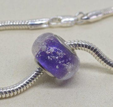 pearl purple glass-look pet ashes memorial bead Brisbane