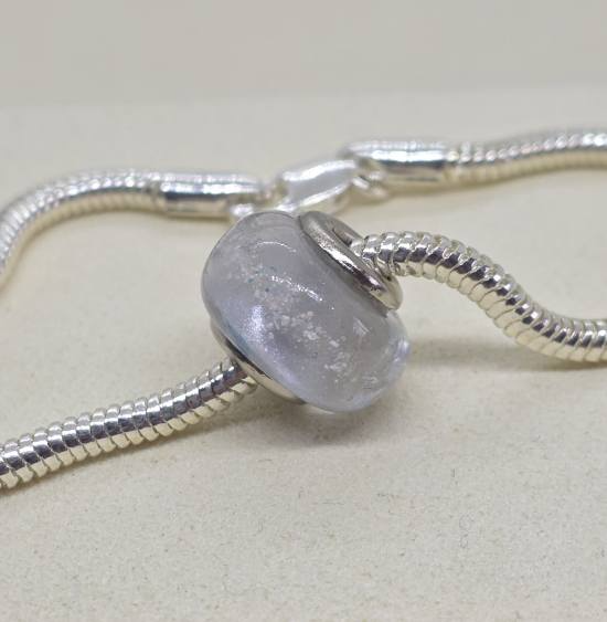 pearl white glass-look pet ashes memorial bead Brisbane