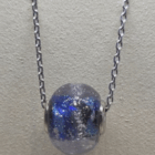 pearl dark blue glass-look pet ashes memorial bead Brisbane