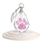 pet ashes teardrop necklace microchip memorial jewellery