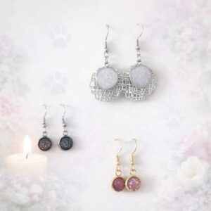 Beautiful Earrings - Made with Your Loved One's Ashes - Your Choice of Colour
