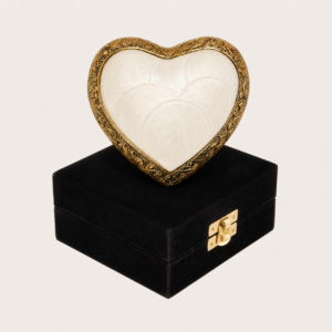 Eldaha/Polished Nickel (Gold Colour) Heart Keepsake
