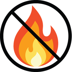 No fire